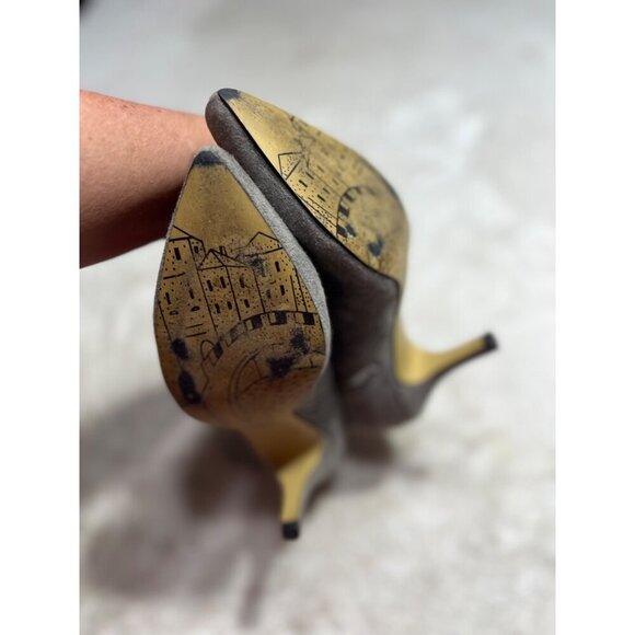 Bella Vita gray suede ruched pointed boot women size 7 M - Picture 4 of 8